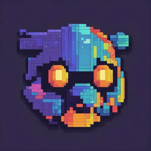 robot icon,bot icon,pixaba,lab mouse icon,pixel art,skull mask,pixel cube,brain icon,pixel,pill icon,skull statue,minibot,color rat,sugar skull,facebook pixel,steam icon,day of the dead icons,pixel cells,pixelgrafic,tiktok icon,Illustration,Retro,Retro 07