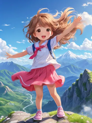 little girl in wind,little girl running,flying girl,children's background,little girl in pink dress,girl and boy outdoor,cute cartoon image,landscape background,spring background,japanese sakura background,cute cartoon character,a girl's smile,springtime background,sakura background,background images,jumping,little girl twirling,cheerfulness,tsumugi kotobuki k-on,kids illustration