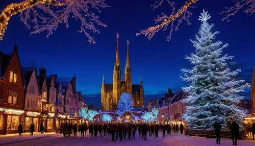 uppsala,disneyland paris,europa park,winterplace,christmas market,cinderella's castle,hogsmeade,trondheim,cinderella castle,santa's village,christmas town,christmas wallpaper,quebec,winter wonderland,eurodisney,winter village,walt disney world,disneyland park,ulm minster,lichfield,Conceptual Art,Fantasy,Fantasy 14