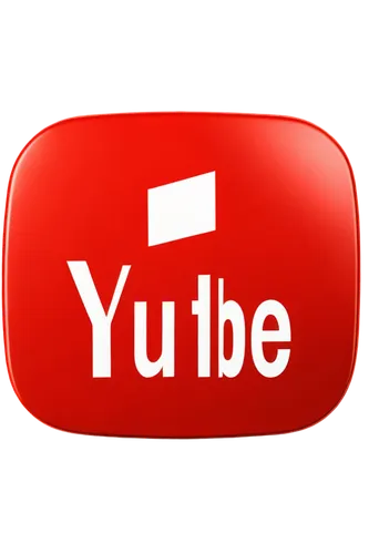 YouTube logo, colorful icon, red play button, white background, rounded corners, 3D effect, metallic shine, detailed texture, bright lighting, centered composition, close-up shot, high-contrast color 