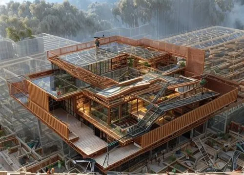 wooden frame construction,roof construction,wooden construction,construction site,snohetta,ecovillages,revit,falsework,3d rendering,solar cell base,steel construction,prefabrication,homebuilding,steel scaffolding,scaffolds,frame house,kundig,constructora,constructorul,passivhaus