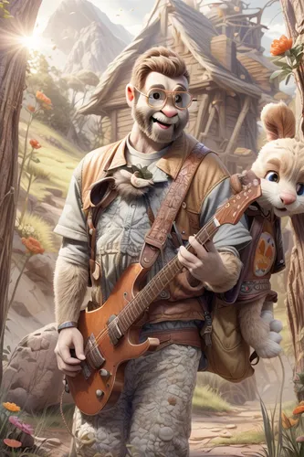 bard,art bard,serenade,musical rodent,banjo player,musicians,banjo uke,villagers,guitar player,musician,banjo,psaltery,bass violin,furta,itinerant musician,musical ensemble,violin player,dulcimer,playing the violin,folk music