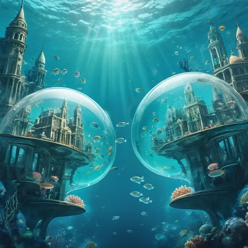 underwater playground,underwater landscape,ocean underwater,underwater world,underwater background,waterglobe,underwater oasis,under sea,3d fantasy,undersea,under the sea,ocean floor,underwater,aquarium,cube sea,sea life underwater,aquatic life,submerged,house of the sea,fantasy world,Photography,Artistic Photography,Artistic Photography 07