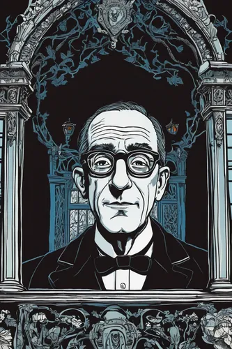 hesse,frame illustration,art nouveau frames,spectacle,professor,librarian,organist,reading glasses,porto,ervin hervé-lóránth,vector illustration,hans christian andersen,stan lee,gothic portrait,butler,with glasses,salvador guillermo allende gossens,theoretician physician,gascon saintongeois,bust of karl,Illustration,American Style,American Style 14