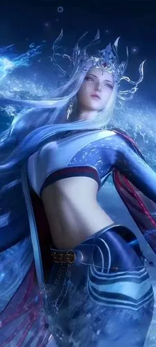 蓝色的纹身,fantasy woman,blue enchantress,ice queen,goddess of justice,winterblueher,water-the sword lily,god of the sea,cg artwork,water rose,siren,fantasia,show off aurora,elsa,tiber riven,wonderwoman,th