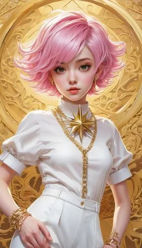 euphemia,kofuku,utena,eglantine,gold-pink earthy colors,maeve,eloise,zodiac sign libra,fantasy portrait,neopolitan,chibiusa,madoka,portrait background,ozma,lux,aelita,annie,japanese sakura background,libra,natsuki,Illustration,Realistic Fantasy,Realistic Fantasy 03