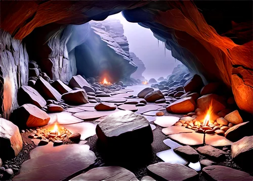 ice cave,lava cave,cave,pit cave,cave tour,glacier cave,virtual landscape,sea caves,cave church,ravine,fractal environment,3d background,sea cave,cave on the water,lava tube,mushroom landscape,dungeon,cartoon video game background,blue caves,mining,Illustration,Black and White,Black and White 05