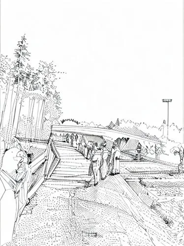 mono-line line art,people walking,animal line art,hand-drawn illustration,summer line art,camera illustration,line drawing,section,railroad station,line-art,terraces,mono line art,coloring page,baseba