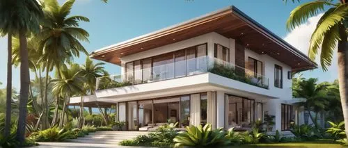 holiday villa,tropical house,modern house,3d rendering,luxury property,samui,luxury home,florida home,beautiful home,dunes house,wooden house,palmilla,dreamhouse,large home,seminyak,residential house,private house,frame house,house by the water,beachfront,Conceptual Art,Fantasy,Fantasy 27