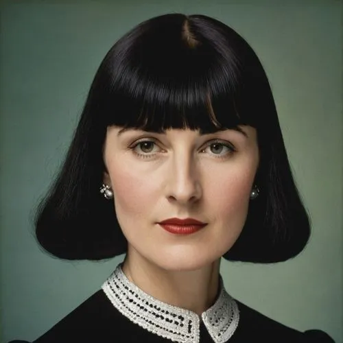 caucasian woman with bangs and long black hair dressed in formal wear,a close up of a woman wearing a collar,akhmatova,moskvina,portrait of christi,yasumasa,nijinska,zaniewska,kisling,tsvetaeva,zagors