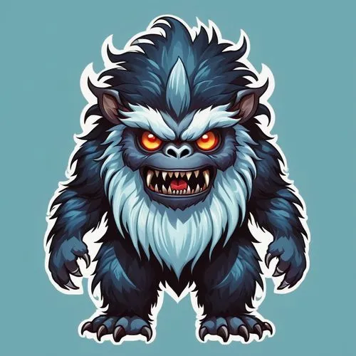 barghuti,yeti,werewolve,krampus,wampas,abominable,Illustration,Abstract Fantasy,Abstract Fantasy 11