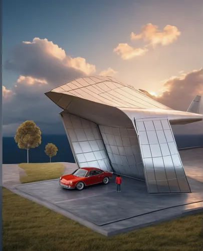 folding roof,futuristic art museum,zagreb auto show 2018,solar cell base,car showroom,mclaren automotive,hydrogen vehicle,solar modules,automotive exterior,audi sportback concept,3d rendering,futuristic architecture,mercedes museum,sustainable car,solar vehicle,solar panels,automotive design,electric mobility,tesla model s,eco-construction,Photography,General,Realistic