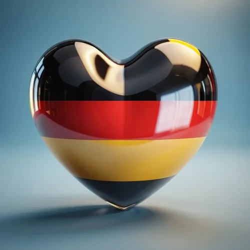  a smooth 3D heart with the German Flag. Glass background,lensball,swiss ball,pokeball,cinema 4d,german helmet,3d model,sorbian easter eggs,easter egg sorbian,bowling ball,ball-shaped,tea egg,german s