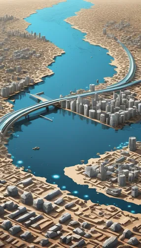 baghdad,sharjah,khobar,dubai creek,khartoum,bahrain,abu-dhabi,urban development,abu dhabi,qasr al watan,smart city,united arab emirates,qasr azraq,karnak,doha,madinat,dhabi,qatar,artificial island,river course,Conceptual Art,Daily,Daily 07