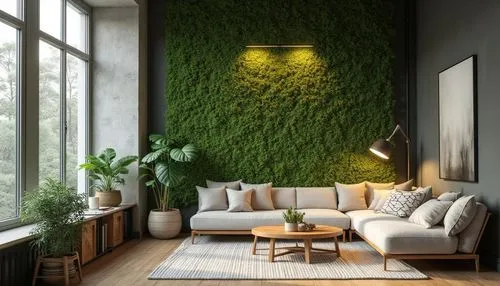 green living,intensely green hornbeam wallpaper,modern decor,green plants,wallcoverings,wall decoration,green wallpaper,interior design,interior decoration,contemporary decor,bamboo curtain,houseplant,hanging plants,houseplants,green plant,house plants,moss landscape,interior decor,wallcovering,living room,Photography,General,Realistic