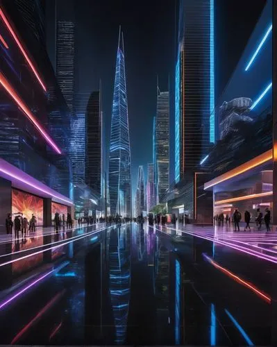 cybercity,dubai,light trail,futuristic landscape,light trails,guangzhou,city at night,dubai marina,dubia,coruscant,doha,mubadala,cityscape,shanghai,futuristic architecture,cyberport,dubay,metropolis,cybertown,futuristic,Art,Classical Oil Painting,Classical Oil Painting 19