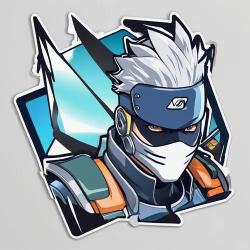 kakashi hatake,rein,vector graphic,bot icon,growth icon,steam icon,vector design,edit icon,vector image,head icon,tk badge,vector illustration,store icon,kr badge,g badge,download icon,android icon,vector art,robot icon,share icon,Unique,Design,Sticker