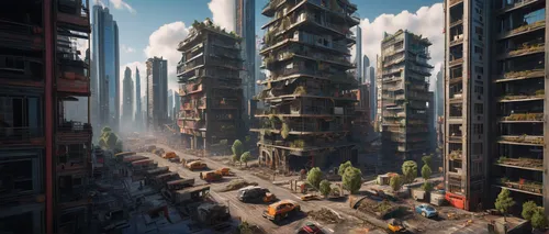 futuristic landscape,urbanization,apartment blocks,apartment block,post-apocalyptic landscape,human settlement,urban development,terraforming,building valley,destroyed city,apartment-blocks,high rises,skyscraper town,industrial landscape,dystopian,urban landscape,apartment complex,eco-construction,high-rises,post apocalyptic,Photography,General,Sci-Fi