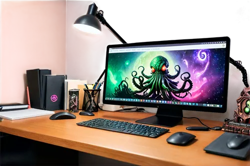 blur office background,octopus vector graphic,desktops,desk,desk top,desktop,computer workstation,working space,fractal design,workstation,3d render,desktop view,work space,workspace,desktop backgrounds,deskpro,3d background,razer,office desk,creative office,Illustration,Realistic Fantasy,Realistic Fantasy 47