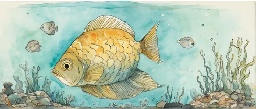 cichlid,yellow fish,goldfish,fish in water,foxface fish,underwater fish,angelfish,small fish,fish,fish gold,koi pond,butterflyfish,gold fish,fish collage,ornamental fish,bluegill,freshwater fish,forest fish,golden angelfish,watercolor painting,Illustration,Paper based,Paper Based 21