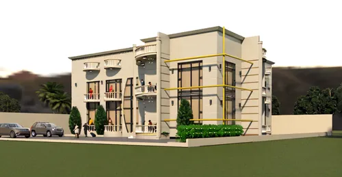 model house,residencial,two story house,apartment building,residential house,3d rendering,facade painting,apartment house,townhome,residential building,sketchup,edificio,apartment block,block of flats