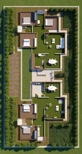 Landscape Design,an aerial view of a large house in the middle of some trees,ecovillages,architect plan,europan,eisenman,terboven,floorplan,Photography,General,Realistic