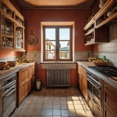 kitchen interior,vintage kitchen,kitchen,cucina,tile kitchen,kitchen design,Photography,General,Realistic