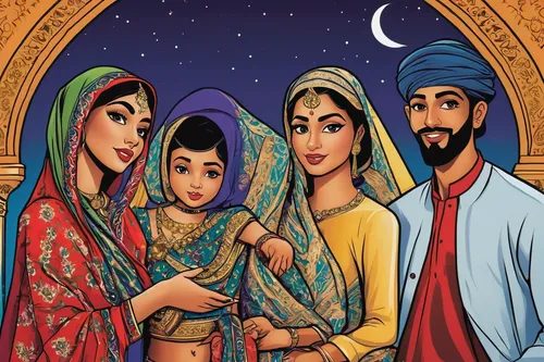 sikh,eid-al-adha,holy family,ramadan background,eid,indian art,turban,the three magi,three wise men,punjabi cuisine,arab night,muslim background,nativity,orientalism,the three wise men,arrowroot family,international family day,bollywood,biblical narrative characters,arabic background,Illustration,American Style,American Style 05