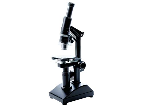 Microscope, laboratory equipment, glass beaker, test tubes, scientific instruments, metal framework, modern design, sleek lines, LED lights, reflective surface, shallow depth of field, high-key lighti