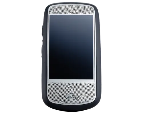 Sonido telefono, handheld, sleek design, metallic body, black screen, silver edges, loudspeaker grill, power button, volume rocker, charging port, 3/4 composition, close-up shot, softbox lighting, rea