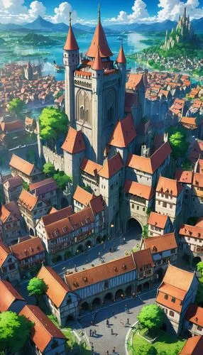 medieval town,reichstadt,transylvania,knight village,flavigny,teutoburg,escher village,butka,medieval market,heroica,bamberg,abuza,the old town,rattay,nuremberg,treichville,halberstadt,durieux,quedlinburg,darrieux,Illustration,Japanese style,Japanese Style 03