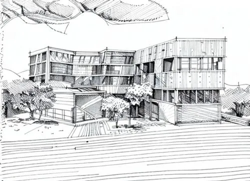 house drawing,school design,architect plan,kirrarchitecture,archidaily,garden elevation,eco-construction,residential,dunes house,hand-drawn illustration,street plan,residence,house hevelius,residentia