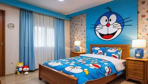 doraemon,children's bedroom,kids room,boy's room picture,children's room,baby room,sleeping room,great room,children's interior,popeye village,nursery decoration,the little girl's room,interior decoration,room newborn,guestroom,wall sticker,wall decoration,bedroom,guest room,donald duck,Photography,General,Realistic