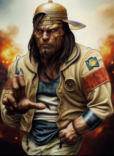 raider,pubg mascot,dwarf sundheim,mercenary,barbarian,pirate,fallout4,admiral von tromp,warlord,beef rydberg,combat medic,neanderthal,miner,renegade,captain american,che,gyro,hag,fallout,patriot,Realistic,Movie,Warzone