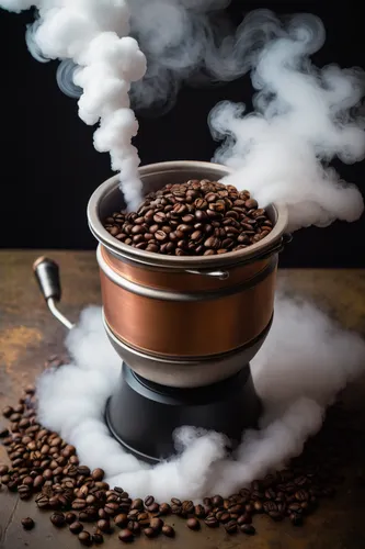 Liquid nitrogen mixed with copper and coffee beans,roasted coffee beans,roasted coffee,coffee background,coffee grinder,coffee beans and cardamom,coffee beans,coffee percolator,ground coffee,coffee gr