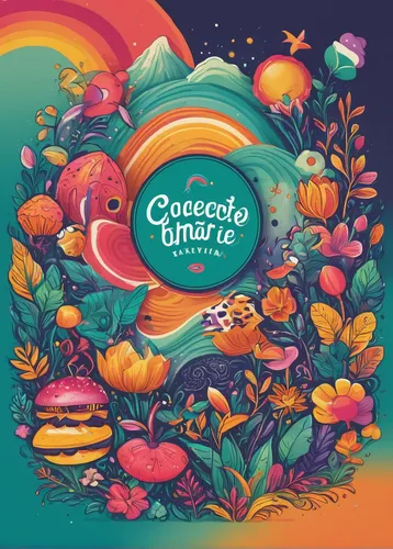 Create a brand mark that captures a fun and playful vibe.,curacao,cayo coco,cupcake background,curaçao,nicaraguan cordoba,colorful foil background,cascade,coffee tea illustration,cocoasoap,acapulco,co