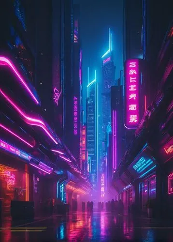 cyberpunk,neon arrows,cybercity,cyberscene,neon lights,bladerunner,polara,vapor,colorful city,cybertown,neon,metropolis,80's design,futuristic,cyberia,neon light,synth,neons,abstract retro,urban,Conceptual Art,Sci-Fi,Sci-Fi 26