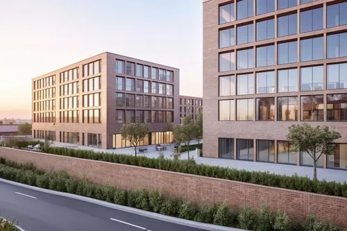 Contemporary residential building with textured facade golden hour
,hoboken condos for sale,new housing development,mipim,blythswood,penthouses,bouygues,leaseplan,newbuilding,europan,redevelopment,res