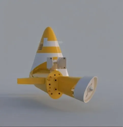 ，3D渲染，高分辨率，高细节,a yellow and white airplane with a helmet on,rocketplane,safety cone,space ship model,electric megaphone,concrete mixer,school cone,Photography,General,Realistic