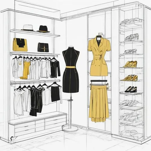 (magazine layout:1.2)  Render an image of boutique clothing store Brand : LIBRA make has standard  photoshop photography effects. The store  is for women clothing should have a chic, modern aesthetic 