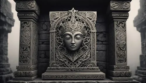 stone sculpture,carvings,indian art,stone carving,png sculpture,carved wall,carved stone,wood carving,carved wood,stone statues,somtum,lord shiva,khamsa,decorative figure,ancient icon,totem,hamsa,nataraja,temples,javanese,Illustration,Black and White,Black and White 11