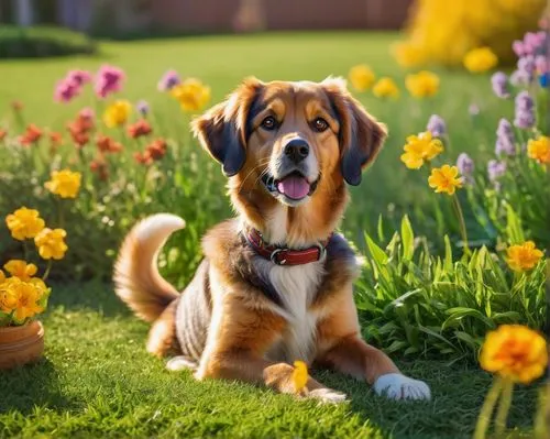 st bernard outdoor,flower background,dog photography,mixed breed dog,cheerful dog,springtime background,australian shepherd,st bernard,daffodils,easter dog,cute puppy,flower animal,outdoor dog,spring background,dog pure-breed,bernese mountain dog,beautiful girl with flowers,alsatians,alsatian,dubernard,Art,Artistic Painting,Artistic Painting 40