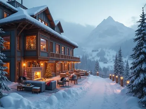 house in the mountains,winter house,house in mountains,the cabin in the mountains,mountain hut,chalet,mountain huts,alpine village,snowed in,alpine style,winter village,snowy landscape,beautiful home,snow landscape,snowhotel,snow house,snow scene,christmas landscape,alpine restaurant,winter night,Photography,General,Realistic