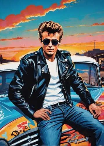 james dean,bobby-car,80s,t bird,ford prefect,the style of the 80-ies,hot rod,1980's,1980s,modern pop art,cool pop art,terminator,bobby car,damme,drive,eighties,austin cambridge,oil on canvas,ayrton senna,john lennon,Conceptual Art,Graffiti Art,Graffiti Art 07