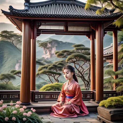 korean culture,oriental painting,chinese art,oriental princess,buddhist temple,hall of supreme harmony,south korea,hyang garden,hanbok,buddhist monk,chinese temple,yunnan,oriental girl,the golden pavilion,buddhist,tea zen,world digital painting,japanese woman,junshan yinzhen,inner mongolian beauty