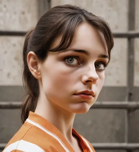 felicity jones,katniss,orange,daisy jazz isobel ridley,doll's facial features,clementine,british actress,the girl's face,orange eyes,ron mueck,valerian,tiger lily,inka,woman face,inez koebner,portrait of a girl,lori,women's eyes,zombie,mascara,Photography,Natural