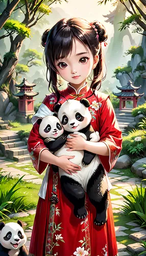 chinese panda,little panda,chinese art,dongfang meiren,oriental painting,panda,wuchang,pandas,kawaii panda,oriental princess,oriental,oriental girl,happy chinese new year,geisha girl,geisha,spring festival,chinese icons,xing yi quan,china cny,hanbok,Anime,Anime,General