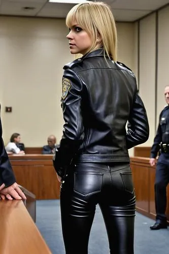 policewoman,policewomen,catsuit,police uniforms,arresting,police officer,lapd,policier,officer,a motorcycle police officer,leathery,defendant,sfpd,prosecuter,body camera,police body camera,prosecutor,catsuits,juror,black leather,Photography,General,Realistic