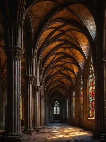 cloister,arcaded,cloisters,vaulted ceiling,transept,undercroft,maulbronn monastery,vaults,markale,lichfield,porticos,koln,nidaros cathedral,metz,hammerbeam,cathedrals,presbytery,ulm minster,nave,hall of the fallen,Art,Classical Oil Painting,Classical Oil Painting 17