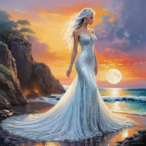 background,sun bride,fantasy picture,celtic woman,girl in a long dress,mermaid background,romantic portrait,fantasy art,wedding dress,bridal dress,wedding gown,bridal,celtic queen,wedding dresses,brid